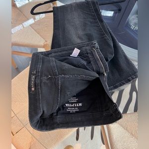 Athleta black denim stretch jeans- boot leg- size 2